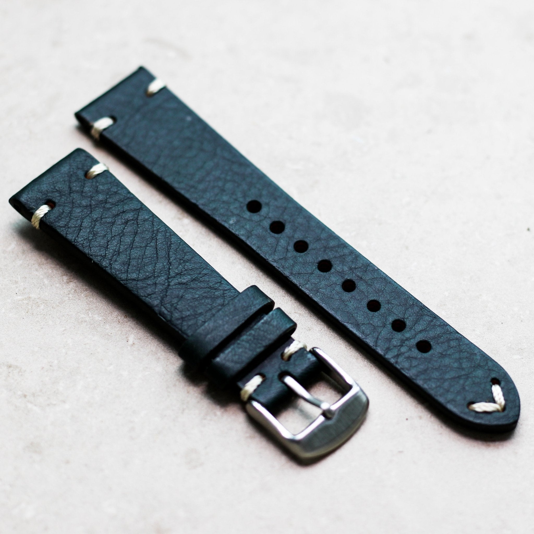 Deep Green | Calf Leather Watch Strap - Samurai Vintage Co.