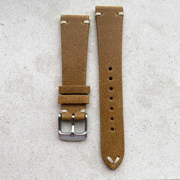 Imola Brown | Heritage Italian Calf Leather Watch Strap - Samurai Vintage Co.