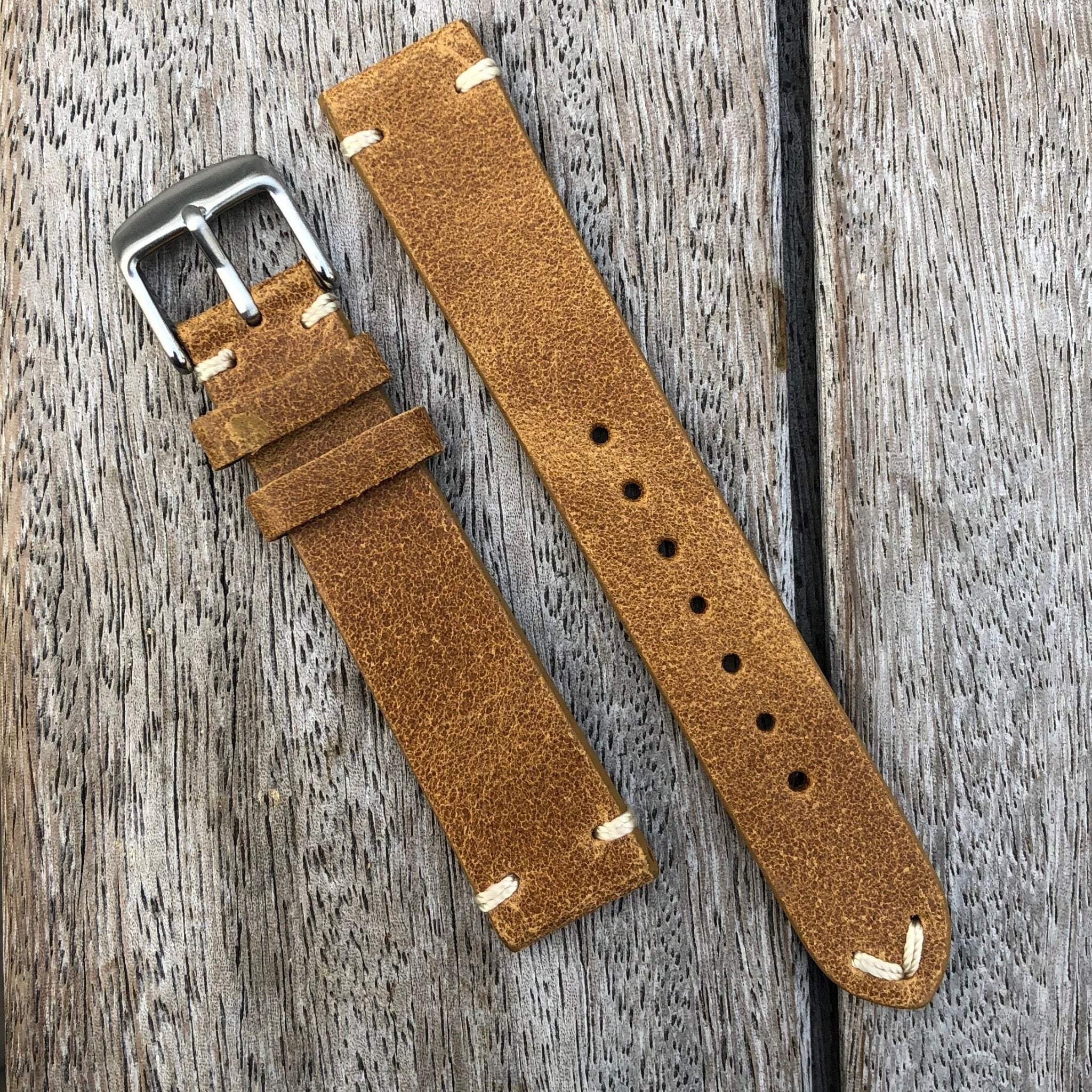 Imola Brown | Heritage Italian Calf Leather Watch Strap - Samurai Vintage Co.