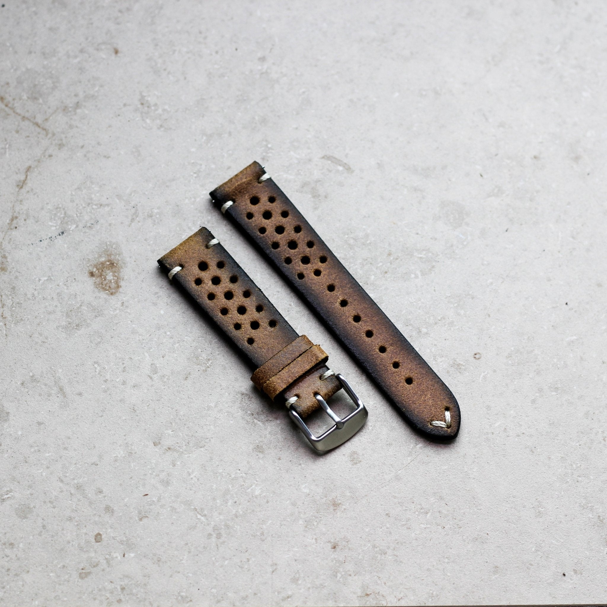 Imola Brown | Rally Racing Italian Calf Leather Watch Strap - Samurai Vintage Co.