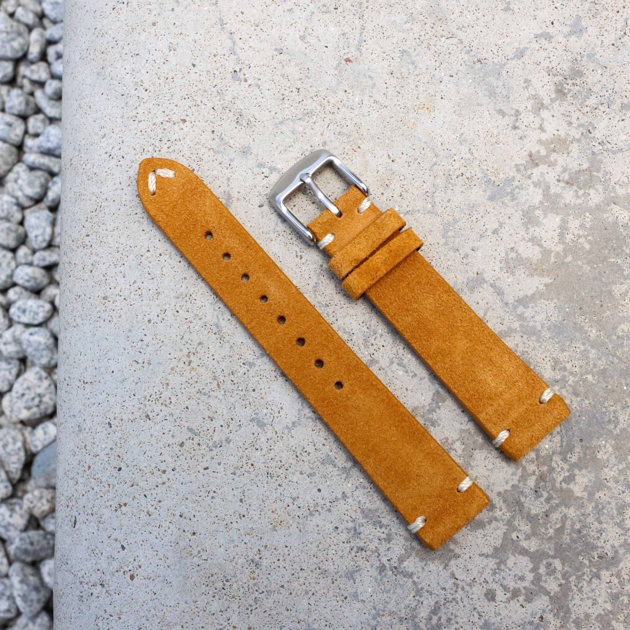 Imola Brown Suede | Heritage Suede Italian Calf Leather Watch Strap - Samurai Vintage Co.