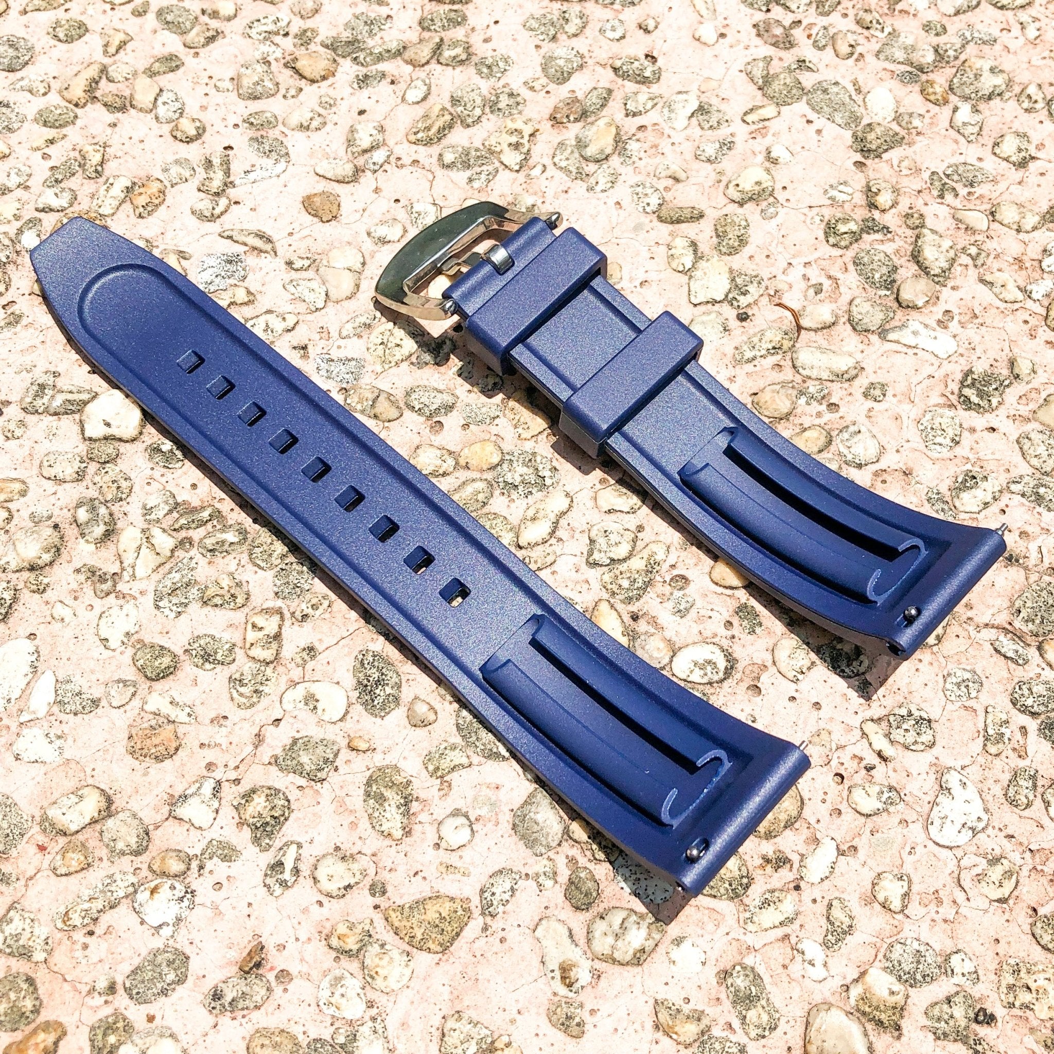 Ink Blue | Flexi Rubber Series Watch Strap (with quick release) - Samurai Vintage Co.