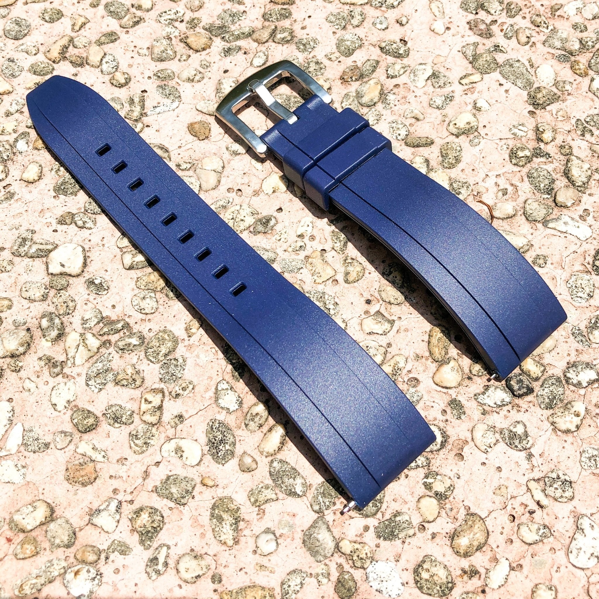 Ink Blue | Flexi Rubber Series Watch Strap (with quick release) - Samurai Vintage Co.