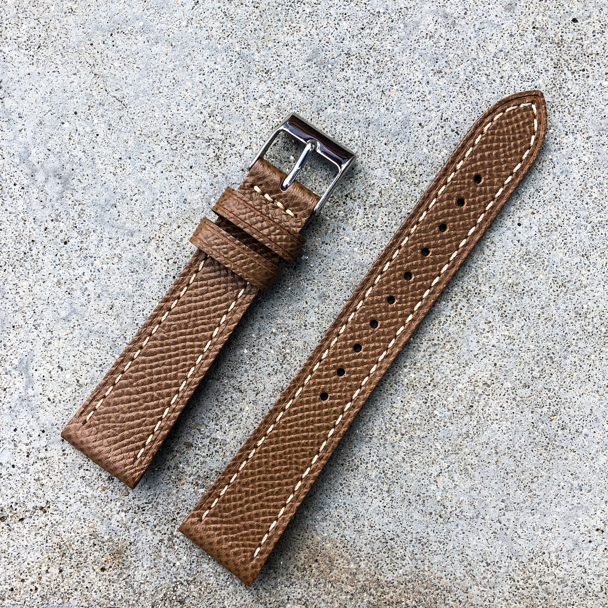 Khaki Brown | Grand Italian Calf Leather Watch Strap - Samurai Vintage Co.