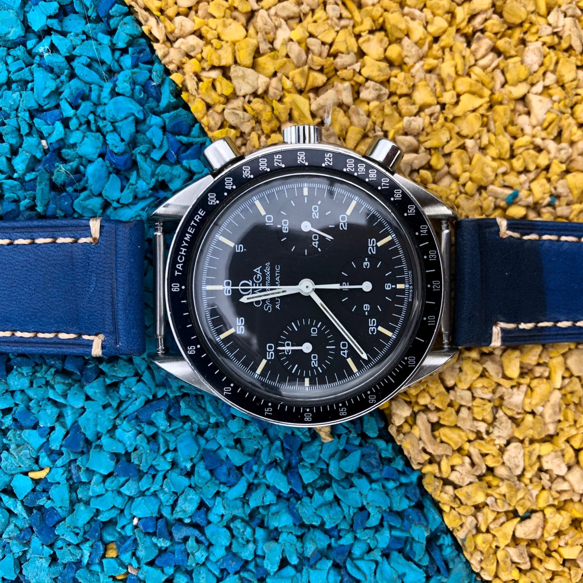 Macau Blue Camouflage | Battle Series Calf Leather Watch Strap - Samurai Vintage Co.