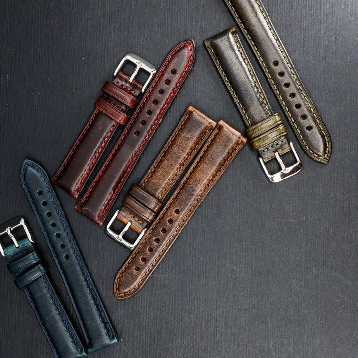 Merlot Red | 18mm & 20mm Italian Calf Leather Watch Strap - Samurai Vintage Co.