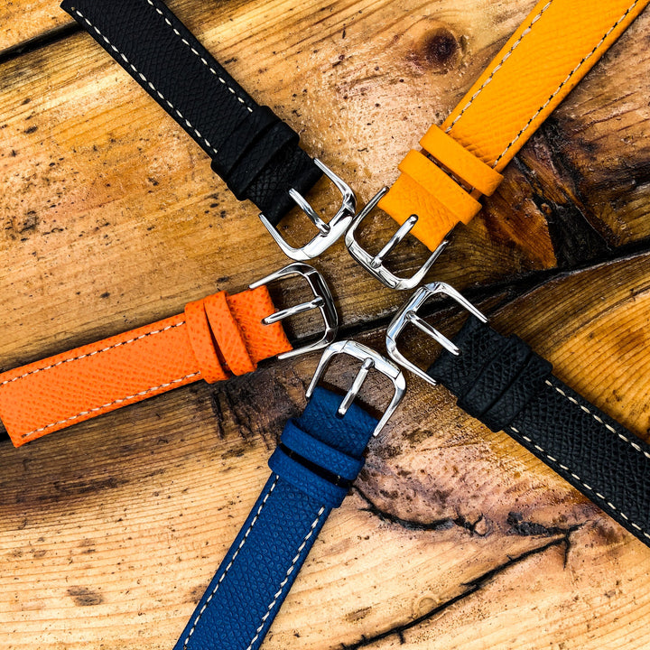 Midnight Black | Elegant Italian Calf Leather Watch Strap - Samurai Vintage Co.