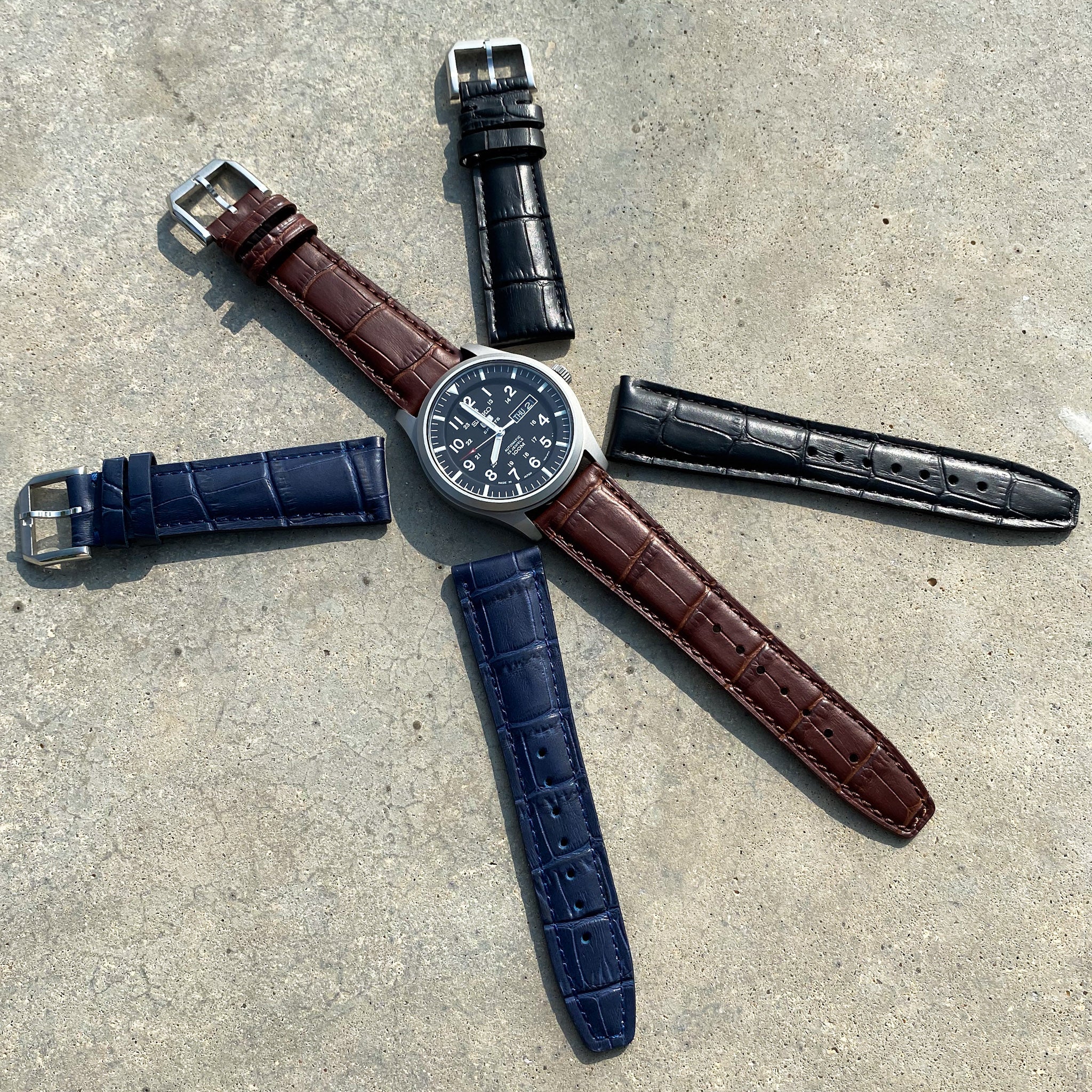 Mocha Brown | Pilot Italian Calf Leather Watch Strap - Samurai Vintage Co.