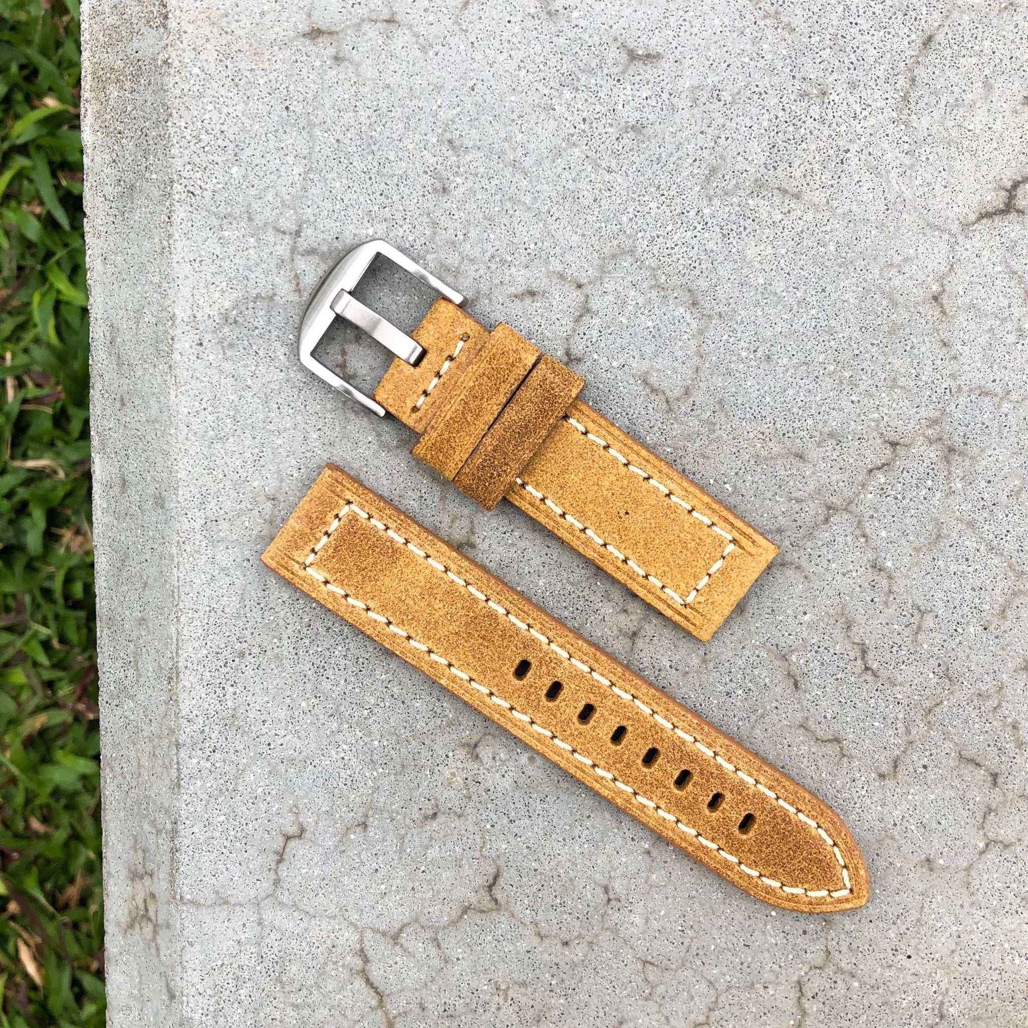 Monaco Orange | Continental Italian Calf Leather Watch Strap - Samurai Vintage Co.