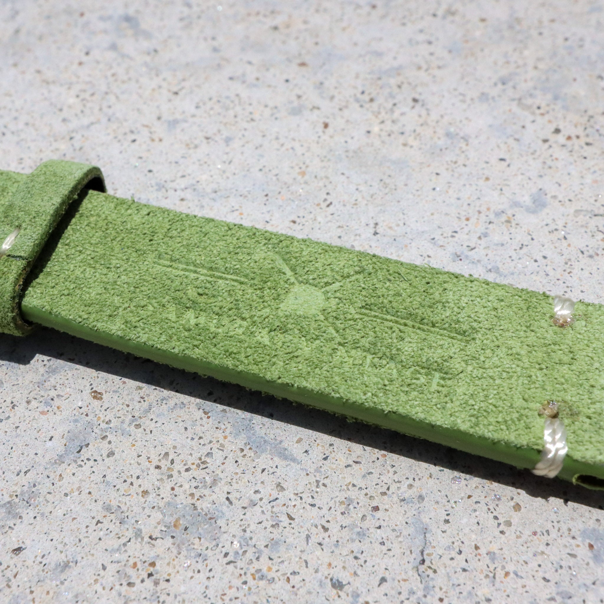 Moss Green Suede | Heritage Suede Italian Calf Leather Watch Strap - Samurai Vintage Co.