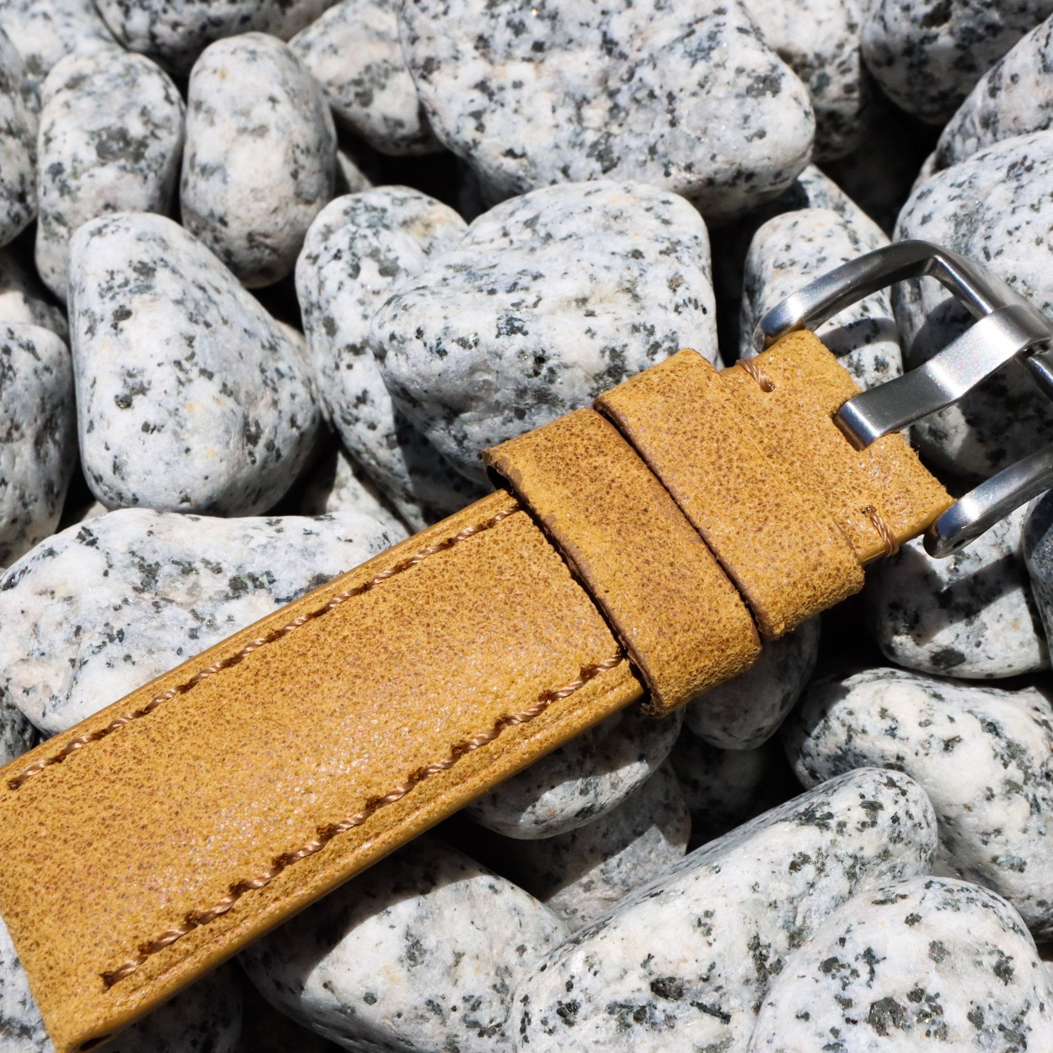 Mustard Yellow | Calfskin Italian Leather Watch Strap - Samurai Vintage Co.