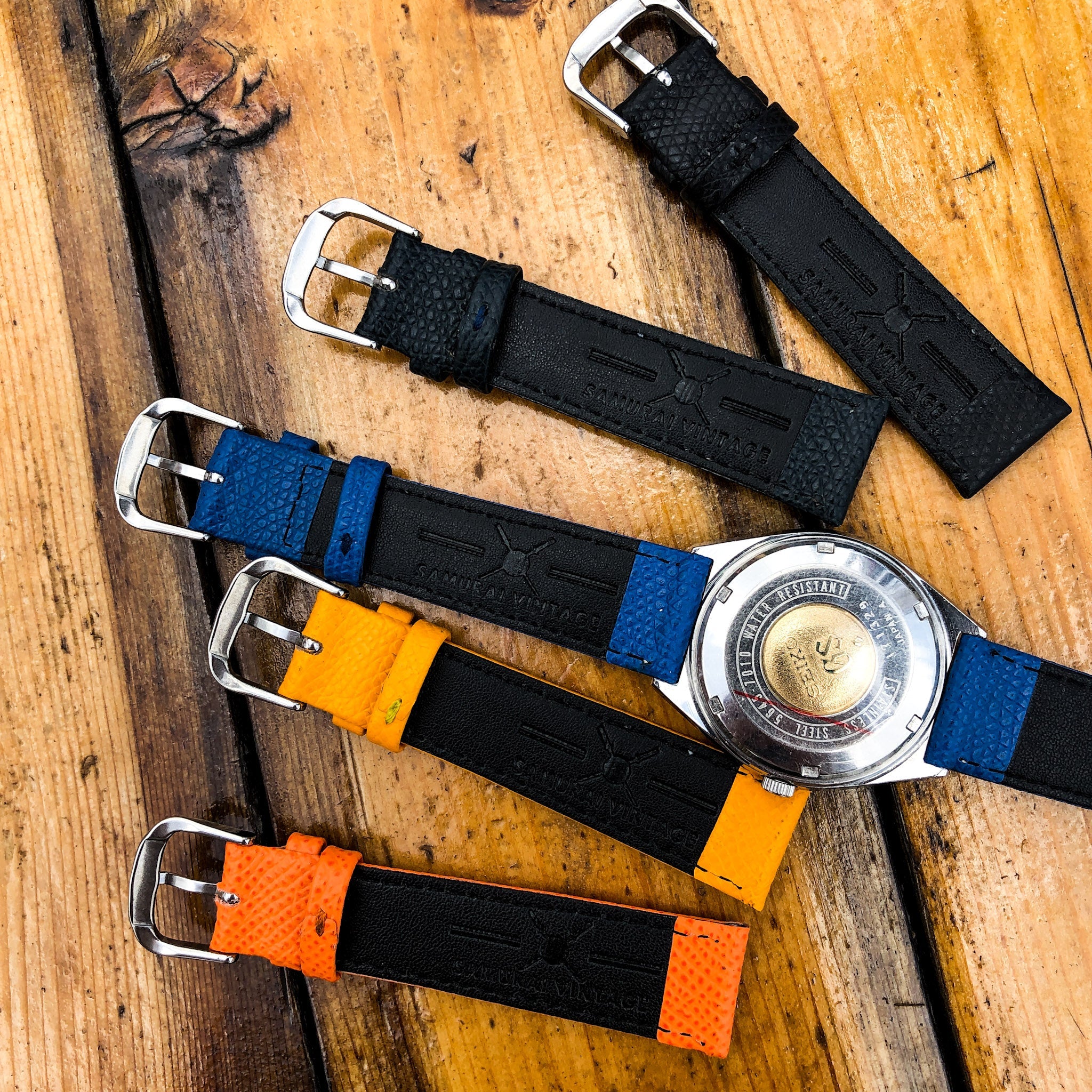 Ocean Blue | Elegant Italian Calf Leather Watch Strap - Samurai Vintage Co.