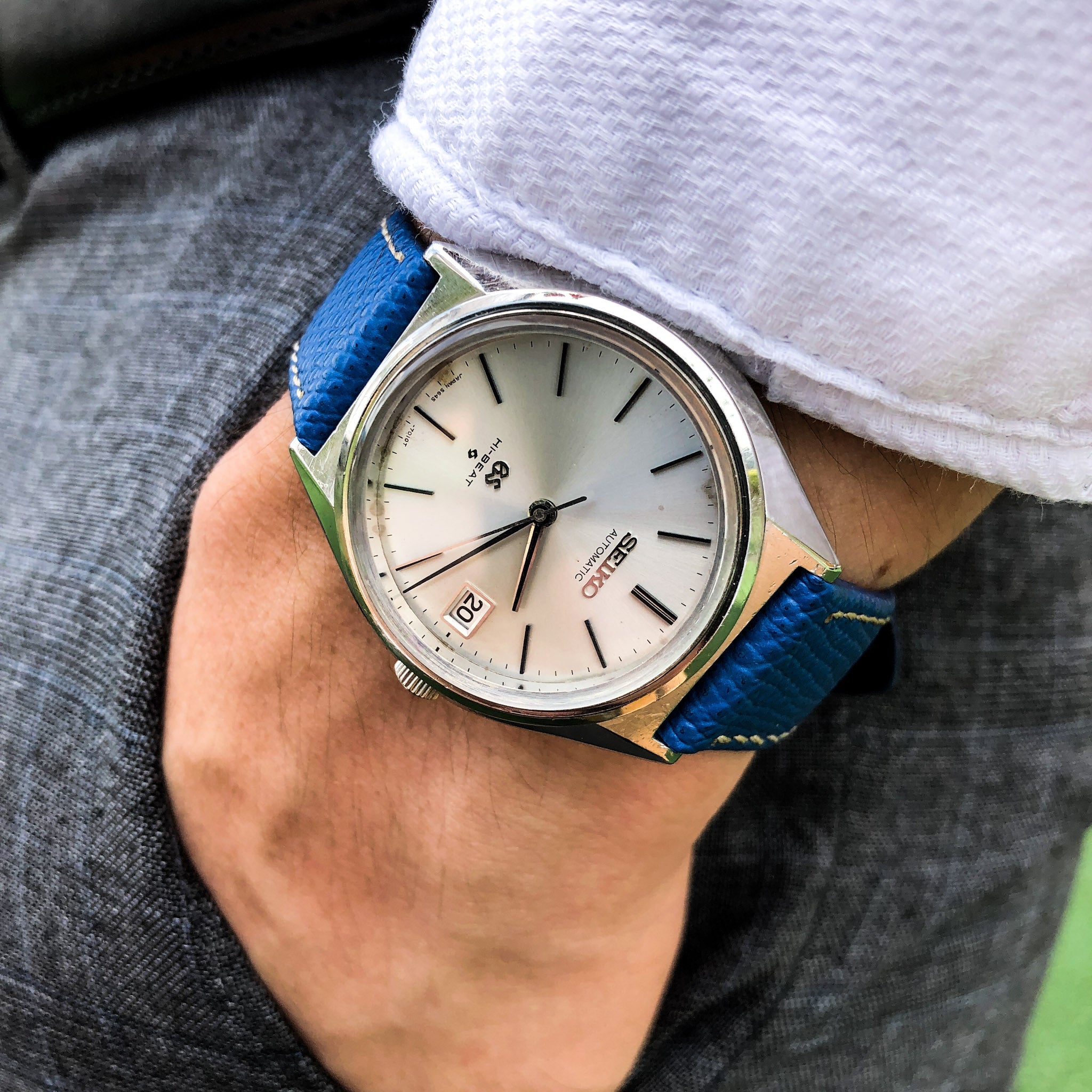 Ocean Blue | Elegant Italian Calf Leather Watch Strap - Samurai Vintage Co.