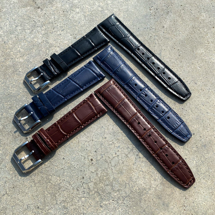 Ocean Blue | Pilot Italian Calf Leather Watch Strap - Samurai Vintage Co.