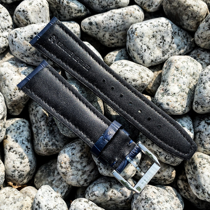Ocean Blue | Pilot Italian Calf Leather Watch Strap - Samurai Vintage Co.