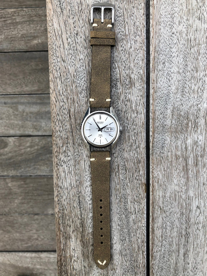 Olive Green | Heritage Italian Calf Leather Watch Strap - Samurai Vintage Co.