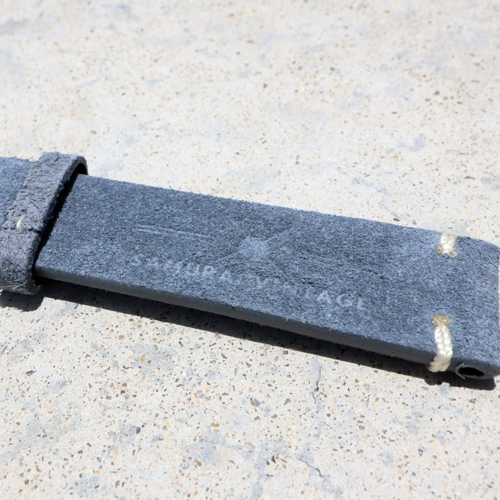 Rocky Blue Suede | Heritage Suede Italian Calf Leather Watch Strap - Samurai Vintage Co.