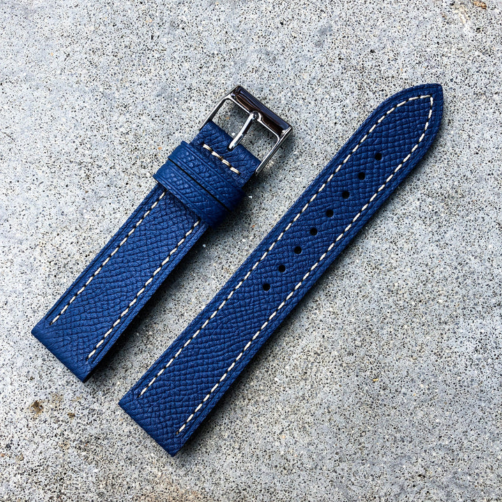 Sapphire Blue | Grand Italian Calf Leather Watch Strap - Samurai Vintage Co.