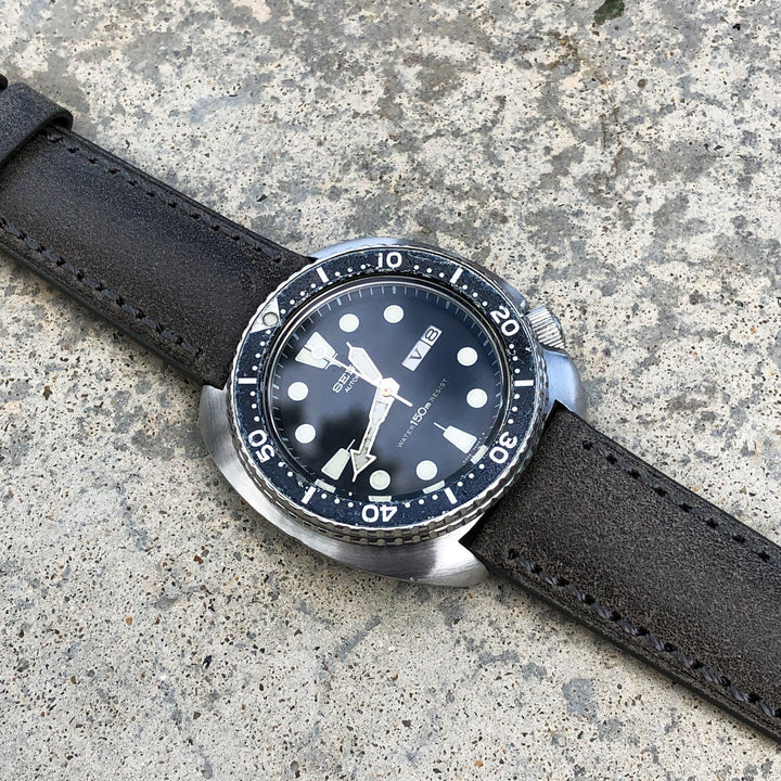 Steel Grey | Calfskin Italian Leather Watch Strap - Samurai Vintage Co.