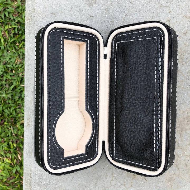 Vintage Black | Calf Leather Watch Case - Samurai Vintage Co.