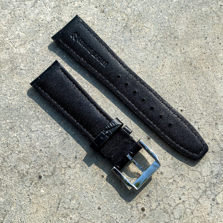 Vintage Black | Pilot Italian Calf Leather Watch Strap - Samurai Vintage Co.