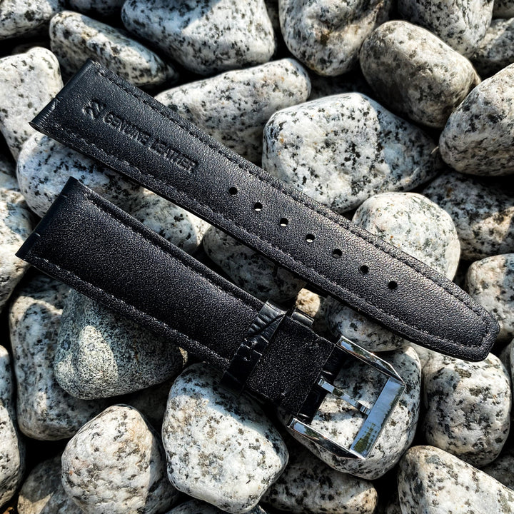 Vintage Black | Pilot Italian Calf Leather Watch Strap - Samurai Vintage Co.