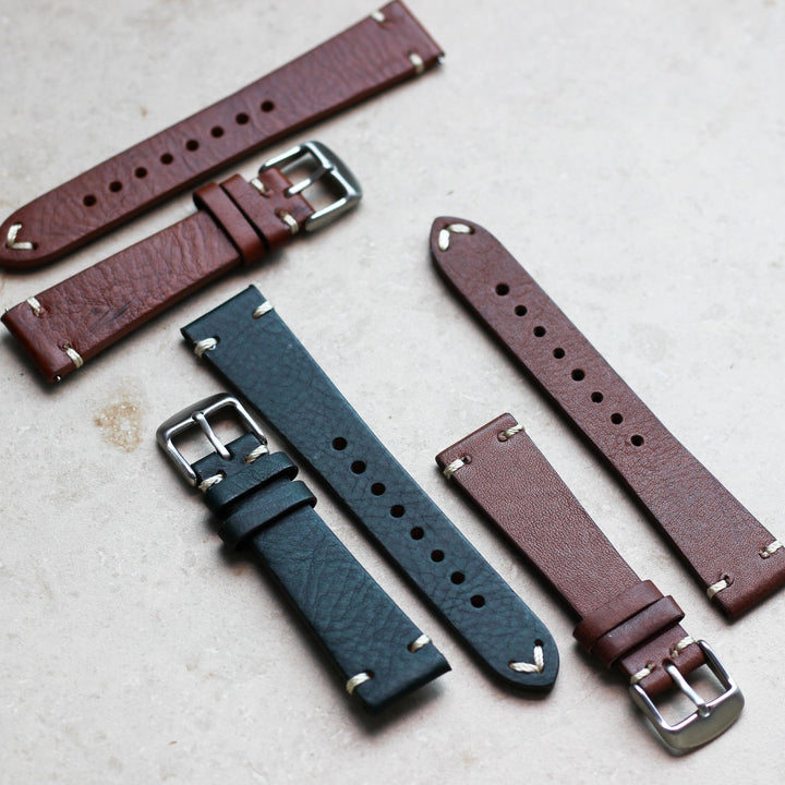 Vintage Red | Calf Leather Watch Strap - Samurai Vintage Co.