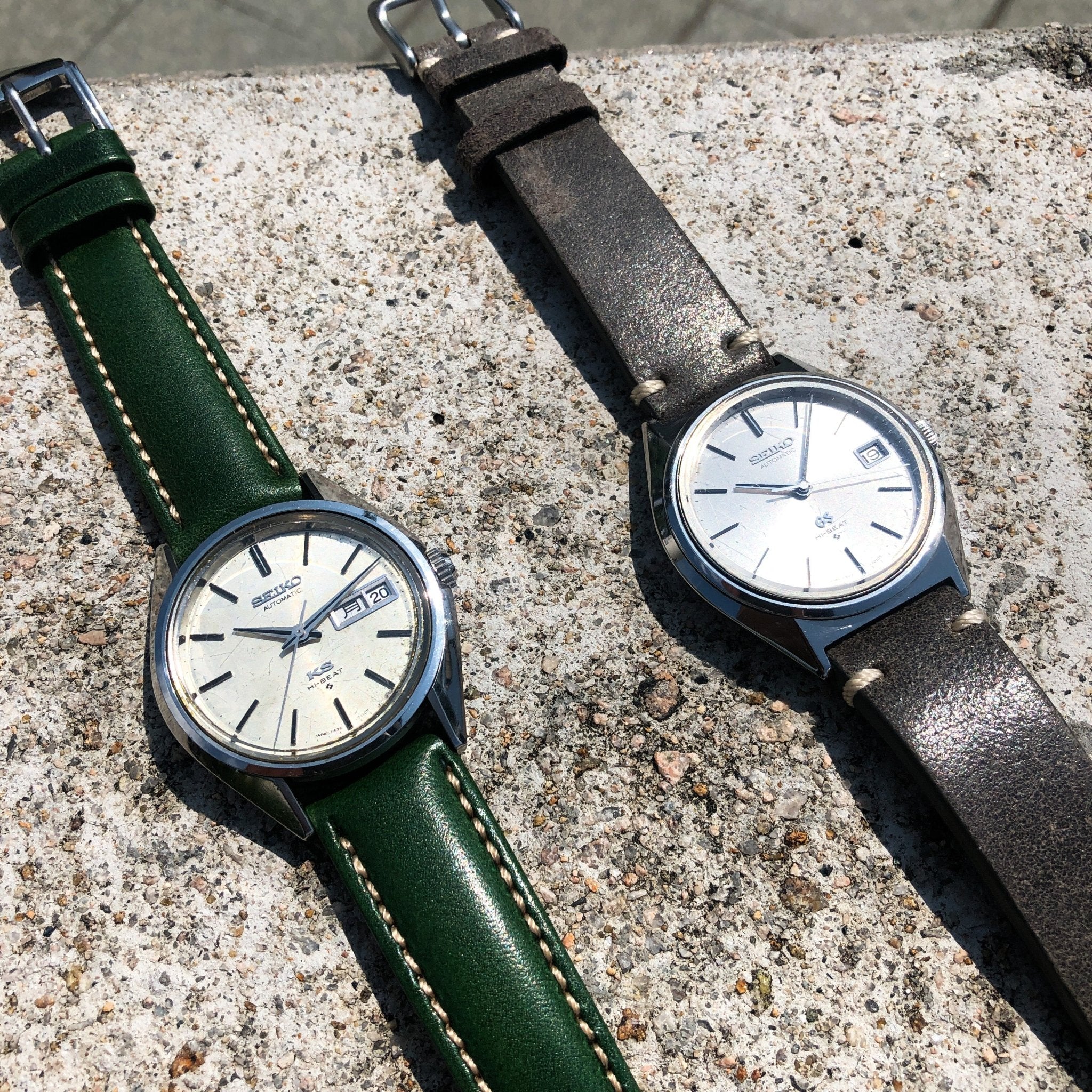 Vintage Watch | King Seiko 5626 - 7110R (with wave pattern patina dial) - Samurai Vintage Co.