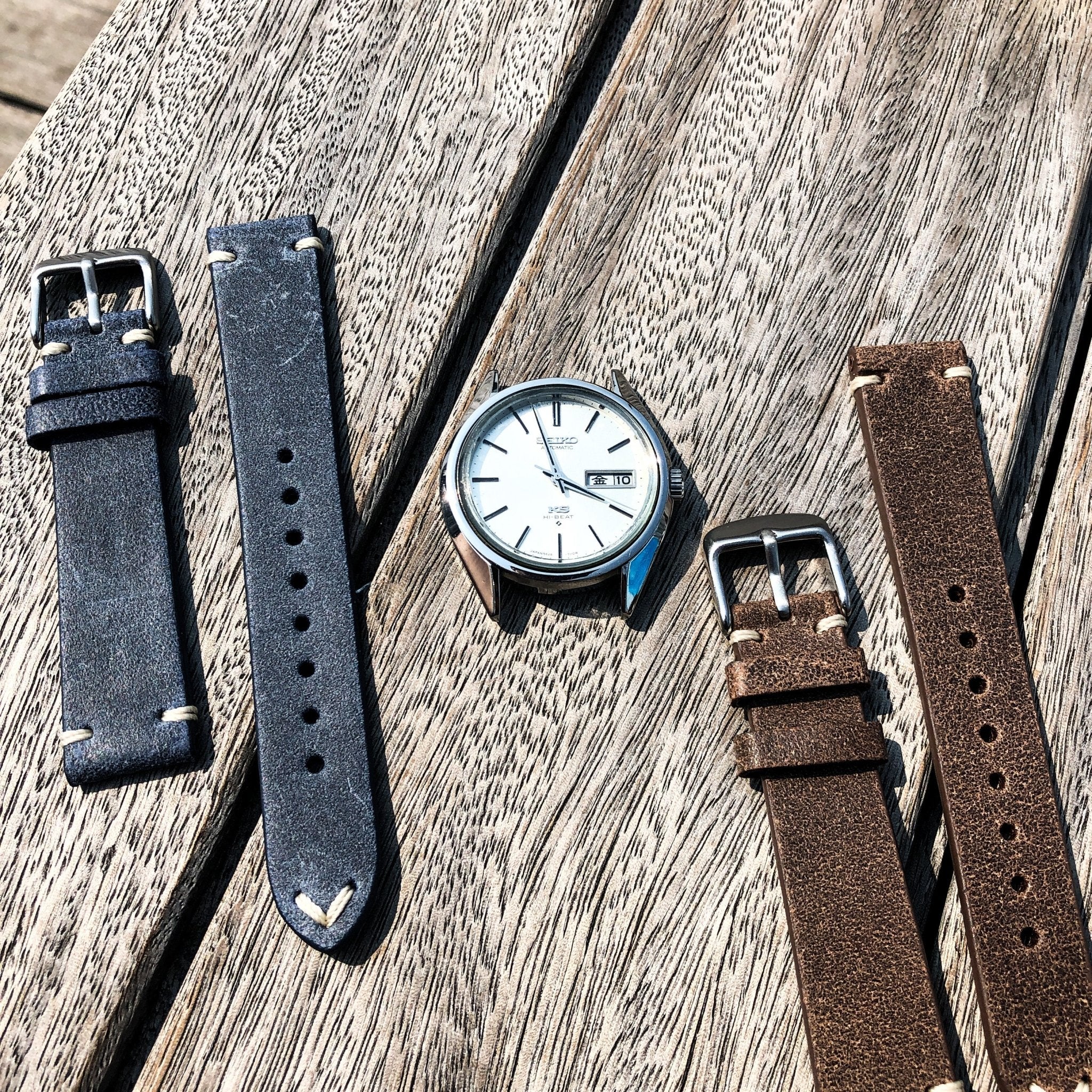 Walnut Brown | Heritage Italian Calf Leather Watch Strap - Samurai Vintage Co.