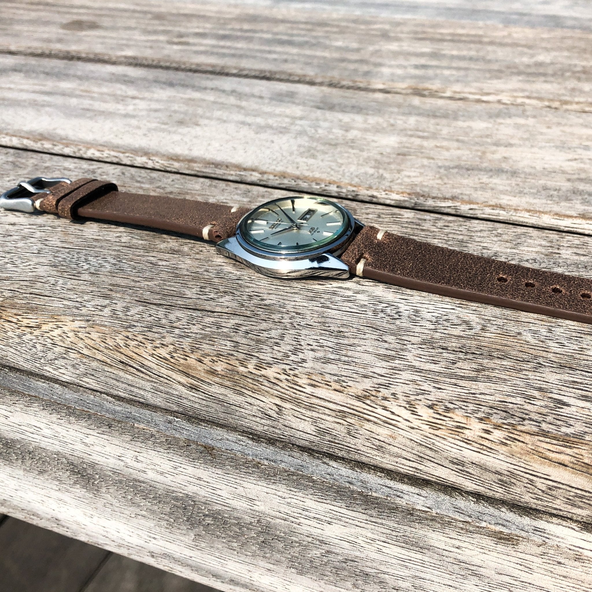 Walnut Brown | Heritage Italian Calf Leather Watch Strap - Samurai Vintage Co.