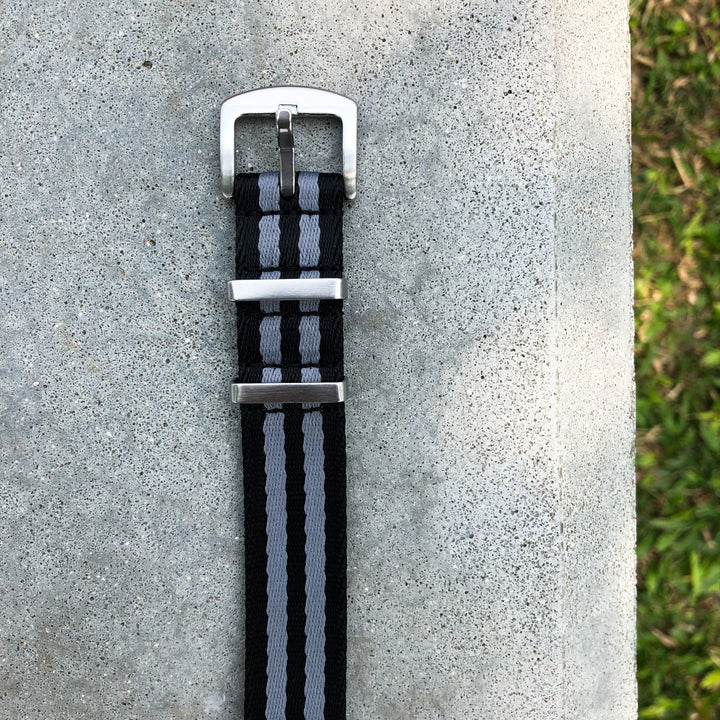 Zebra Black | Premium Nato Watch Strap - Samurai Vintage Co.