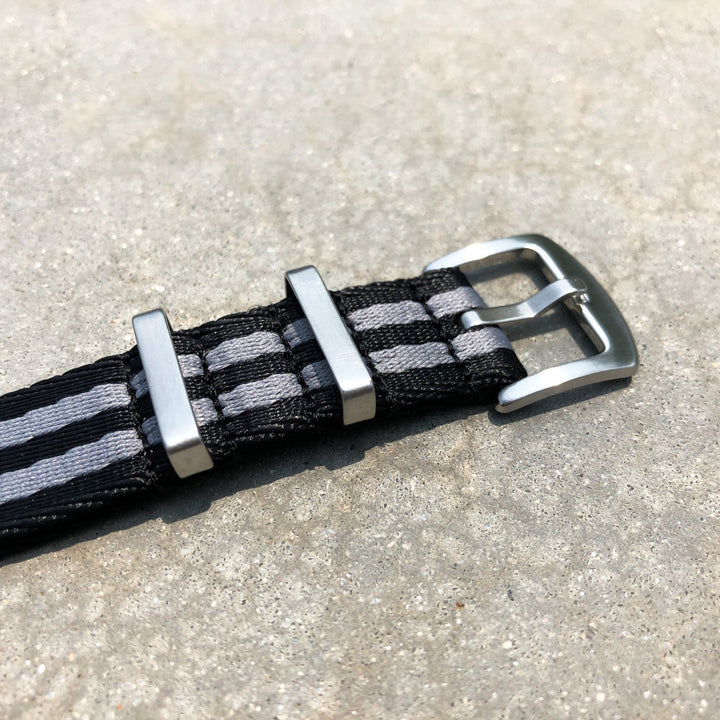 Zebra Black | Premium Nato Watch Strap - Samurai Vintage Co.